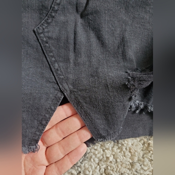 Bundle Only :  WILD FABLE LIGHT BLACK SKIRT 6 JEAN DENIM MINI RAW CUT HEM SHORT - Picture 4 of 6